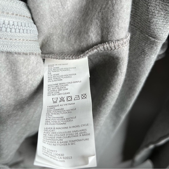 PrAna Men’s Cardiff Fleece Full Zip Heather Grey Size XL Hooded Sweatshirt NWT - Picture 9 of 11